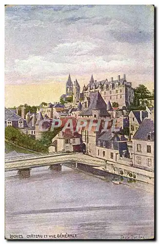 Cartes postales Loches Chateau et Vue Generale