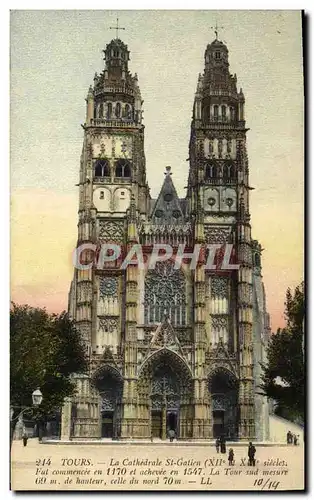 Cartes postales Tours La Cathedrale Saint Gatien