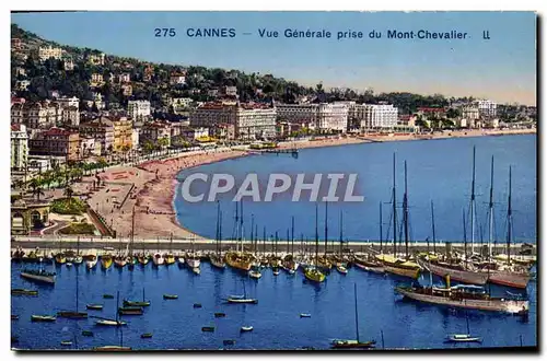 Cartes postales Cannes Vue Generale Prise du Mont Chevalier