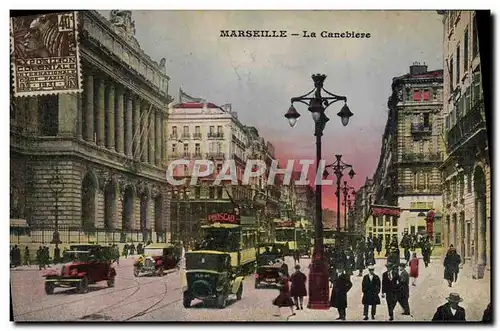 Cartes postales Marseille La Canebiere Tramway Phoscao