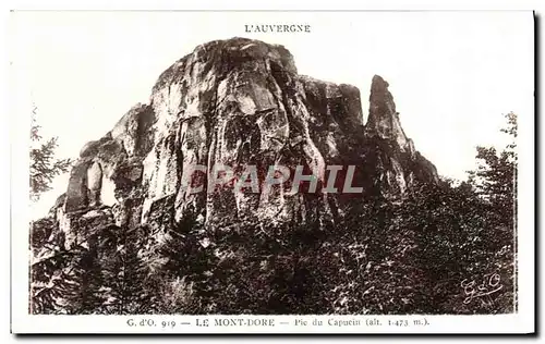 Cartes postales L&#39Auvergne Le Mont Dore Pic du capucin