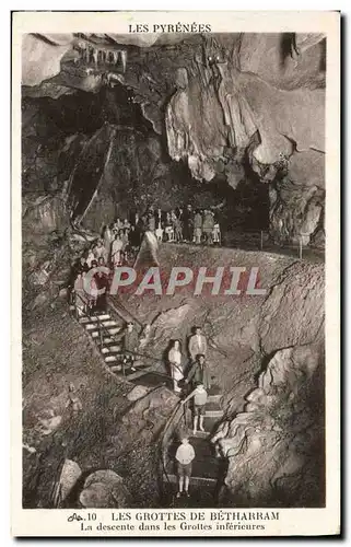 Cartes postales Les Grottes De Betharram La Descente dans les Grottes inferieures