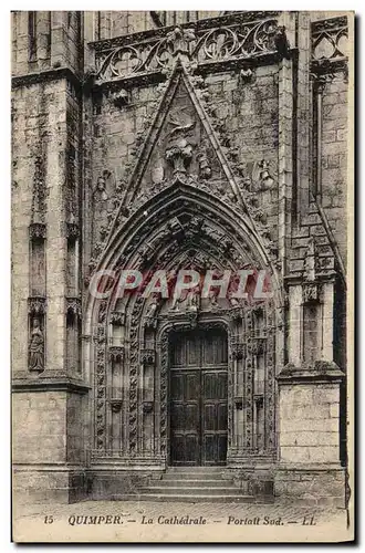 Cartes postales Quimper La Cathedrale Portail Sud