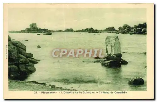 Cartes postales Ploumanach L&#39Oratolre de St Guirec et le chateau de Costaeres