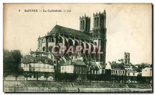 Cartes postales Mantes La Cathedrale