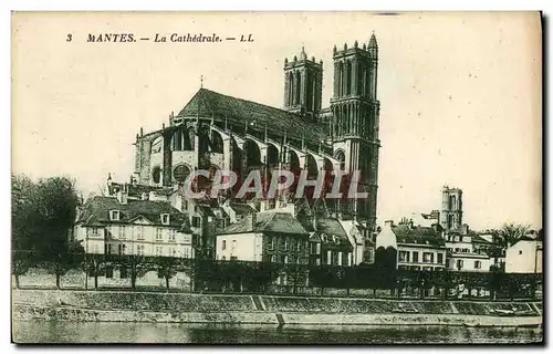 Cartes postales Mantes La Cathedrale