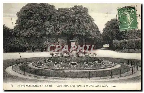 Cartes postales Saint Germain Laye Rond Point de la Terrasse et Allee Louis XIV