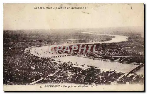 Cartes postales Bordeaux Vue Prise en Aeroplane