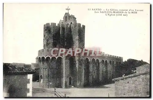 Cartes postales Les Saintes Maries de la Mer L&#39eglise