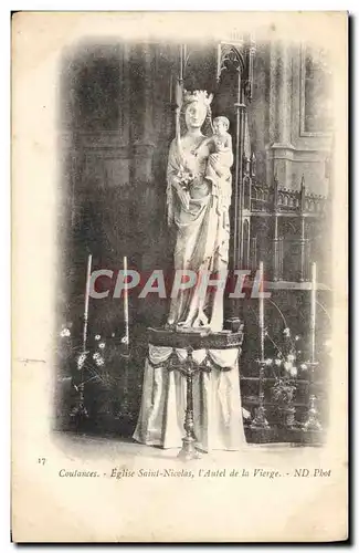 Cartes postales Coutances Eglsie Saint Nicolas L&#39autel de la vierge