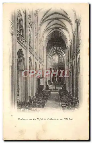 Cartes postales Coutances La nef de la Cathedrale