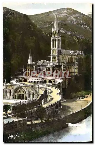 Cartes postales moderne Lourdes La Basilique et le Gave