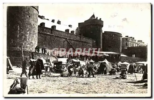 Cartes postales Saint Malo La plage de l&#39eventail et le chateau