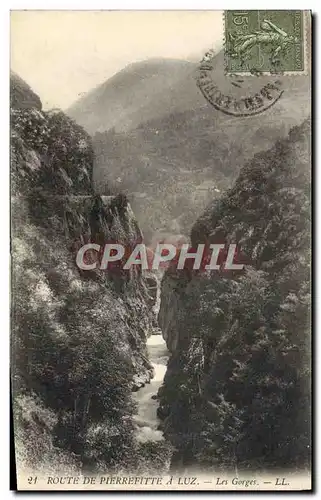 Cartes postales Route De Pierrefitte A Luz Les Gorges