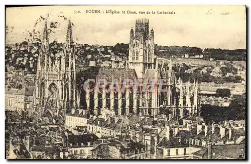 Cartes postales Rouen L&#39Eglise St Ouen Vue de la Cathedrale