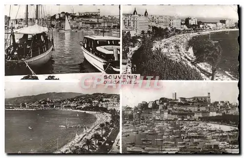 Cartes postales moderne Cannes Le port La croisette et le Mont Chevalier