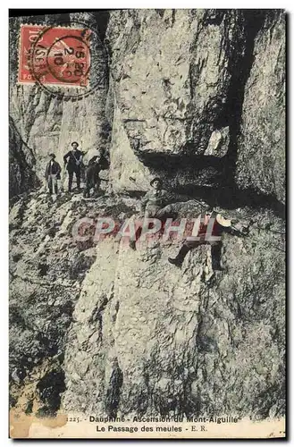 Ansichtskarte AK Ascension du Mont Aiguille Le passage des meules Alpinisme