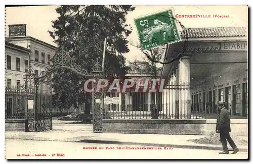 Cartes postales Contrexeville Entree du parc de l&#39etablissement des eaux