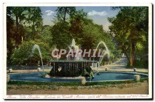 Cartes postales Roma Villa Borghese Fontana dei Cavalli Marini