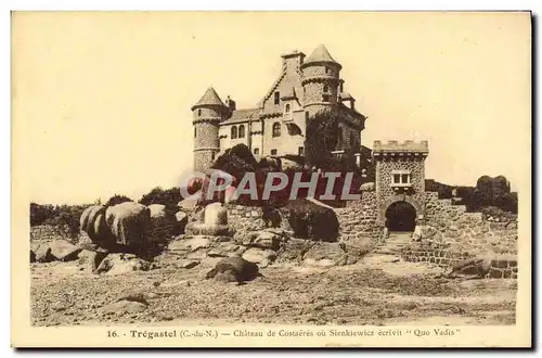 Cartes postales Tregastel Chateau de Costares ou Sienkiewicz ecrivit Quo Vadis