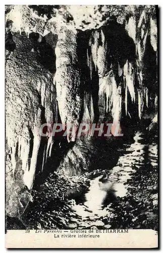 Cartes postales Betharram Les Pyrenees Grottes La riviere inferieure