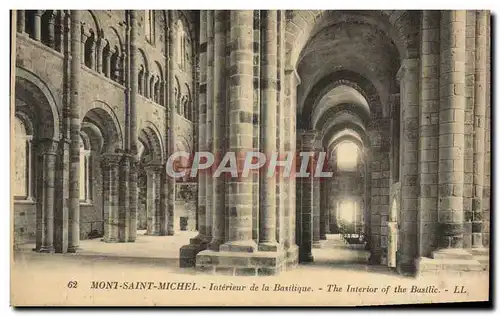 Cartes postales Mont Saint Michel Interieur de la Basilique