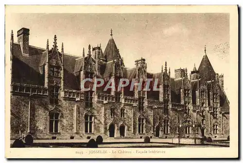 Cartes postales Josselin Le Chateau Facade interieure