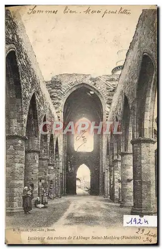 Cartes postales Interieur des Ruines de l'Abbaye Saint Mathieu