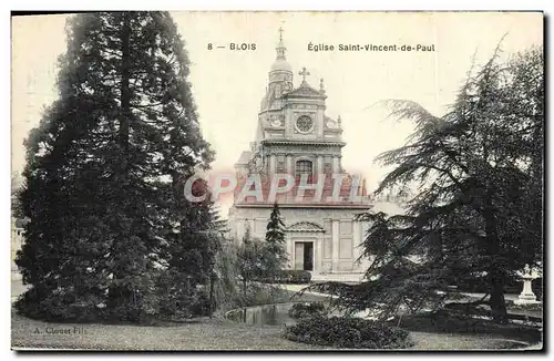 Ansichtskarte AK Blois Eglise Saint Vincent de Paul (carte toilee)