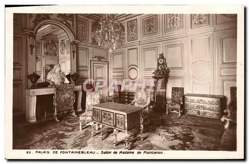 Cartes postales Palais de Fontainebleau Salon de Madame de Maintenon