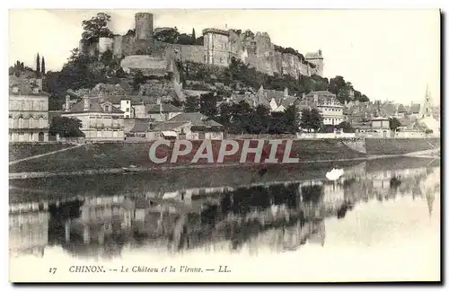 Cartes postales Chinon Le Chateau et la Vienne