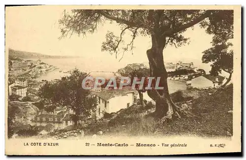 Cartes postales Monte Carlo Manaco Vue generale