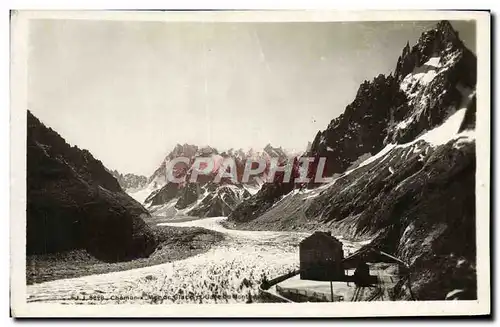 Cartes postales moderne Chamonix mer de glace et gare Train
