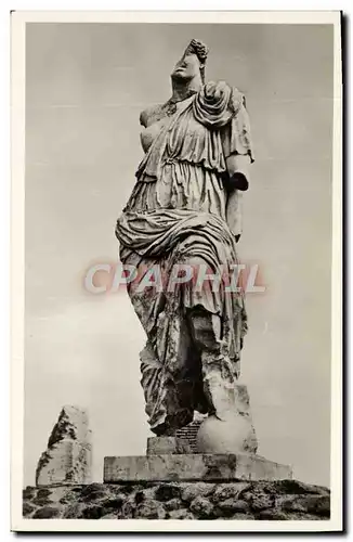 Cartes postales Ostia Statua di Roma nel tempio di Roma ed Augusto