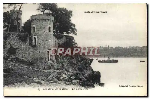 Cartes postales Cote d&#39Emeraude Les bords de la Rance Le chene vert Bateau