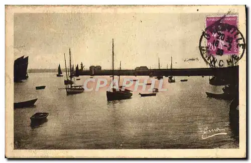 Cartes postales Granville Crepuscule sur le Port Bateaux