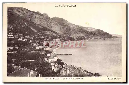 Cartes postales Menton La Baie de Garavan