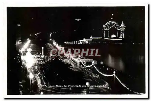 Cartes postales Nice La Promenade Des Anglais La nuit