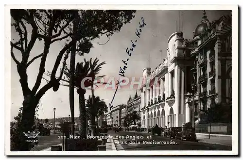 Cartes postales Nice Promenade Des Anglais Et Palais De La Mediterranee