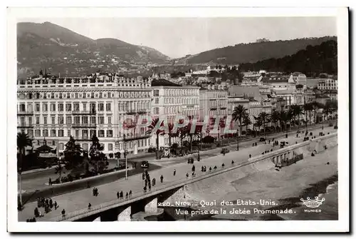 Ansichtskarte AK Nice Quai Des Etats Unis Vue Prise De La Jetee Promenade