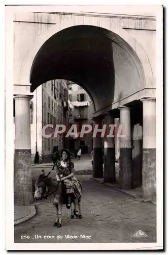 Cartes postales Un Coin Du Vieux Nice Ane Mule Femme Folklore