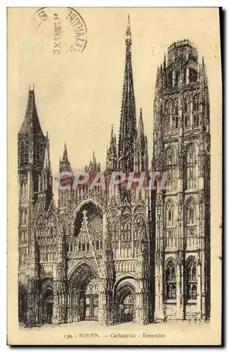 Cartes postales Rouen Cathedrale Ensemble