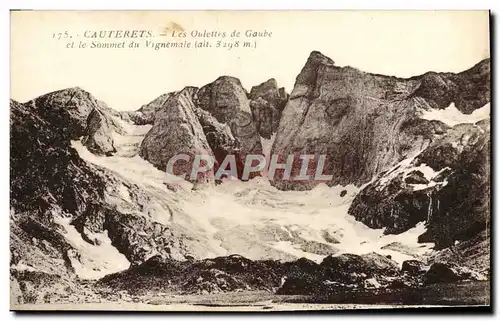 Cartes postales Cauterets Les Oulettes De Gaube et le sommet de Vignemale