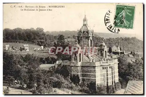 Cartes postales Environs De Rouen Bonsecours Le Monument de Jeanne d&#39Arc