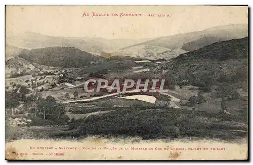Cartes postales Au Ballon De Servance Vue de la vallee de la Moselle au col du Couard venant du Thillot