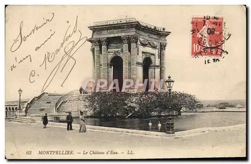 Cartes postales Montpellier Le Chateau D&#39Eau