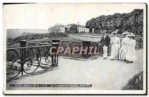 Cartes postales Saint Germain En Laye La Terrasse Et Le Pavillon Henri IV