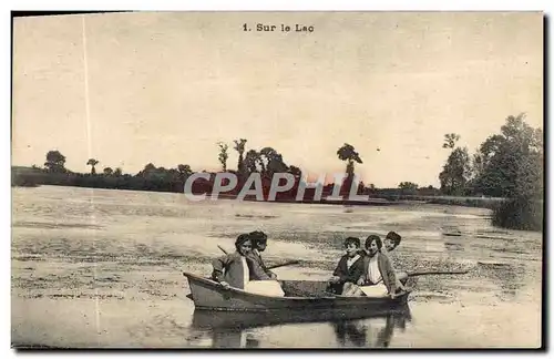 Ansichtskarte AK Sur Le Lac Enfants Barque