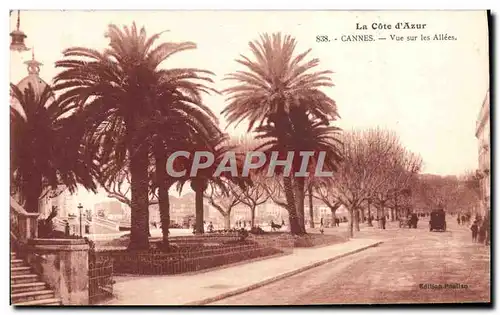 Ansichtskarte AK Cannes Vue sur les allees