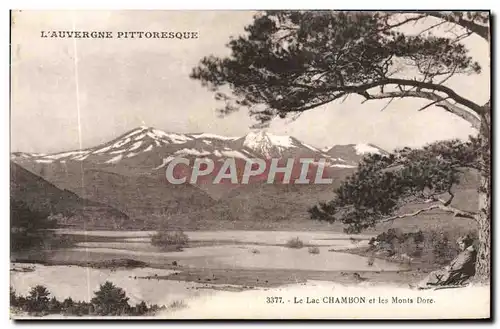 Cartes postales Le Lac Chambon Et Les Monts Dore